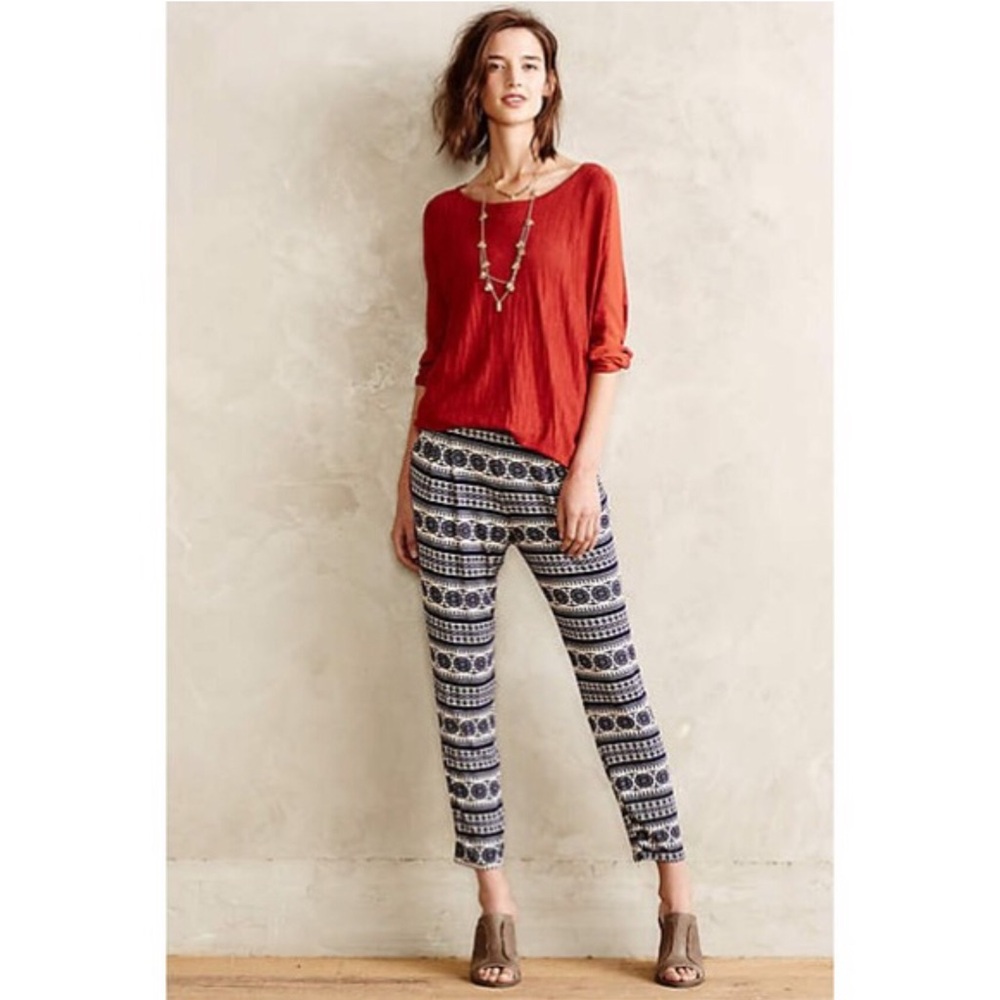 💝MYNE:)💐🦋 TAILORED Anthropologie Puella Medallion Joggers in Size S